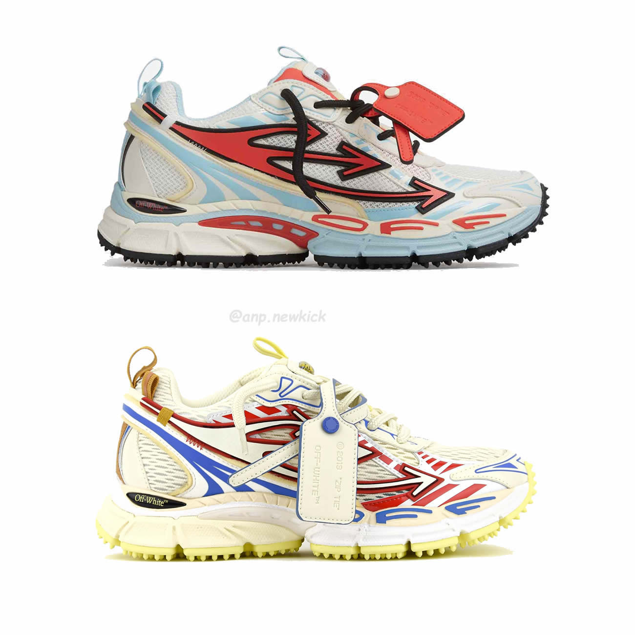 Off White Be Right Back Arrow Lace Up Sneakers (1) - www.newkick.org